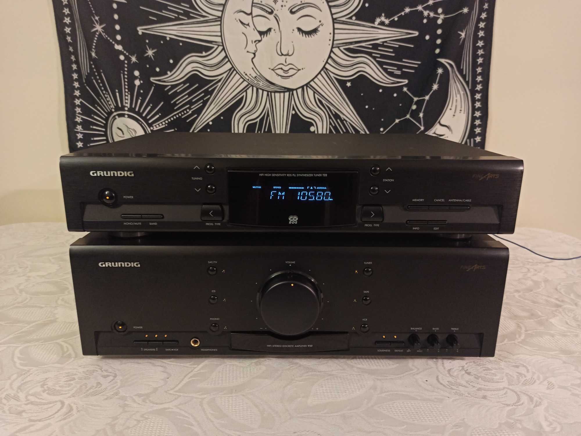 Zestaw wzmacniacz Grundig V23 FineArts + tuner Grundig T22 FineArts