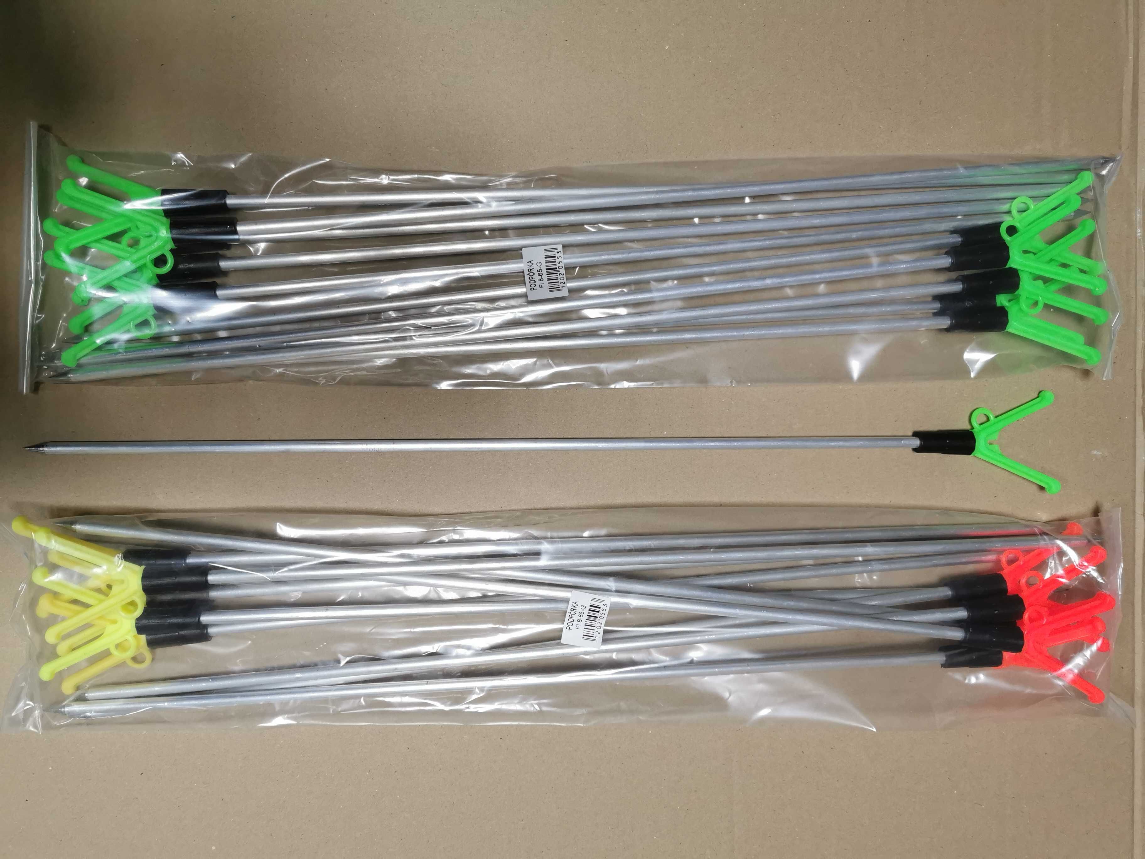 Podpórki wędkarskie nieteleskopowe Fi8/65cm - 2x10 sztuk