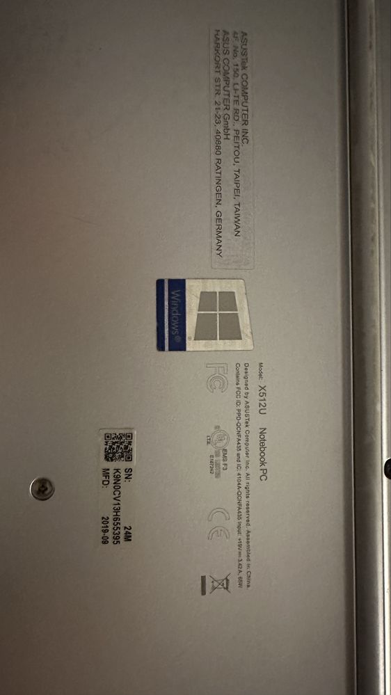 Portatil Asus peças