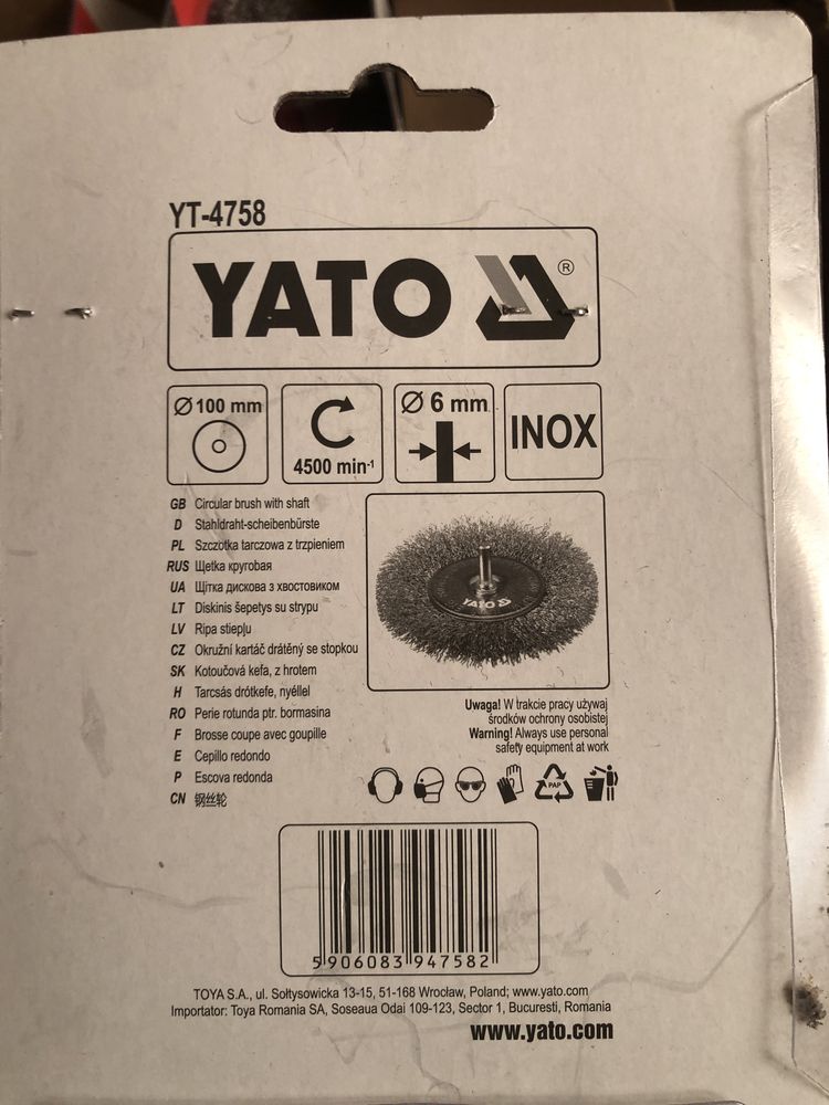 Щетка для метала Yato 100 mm.