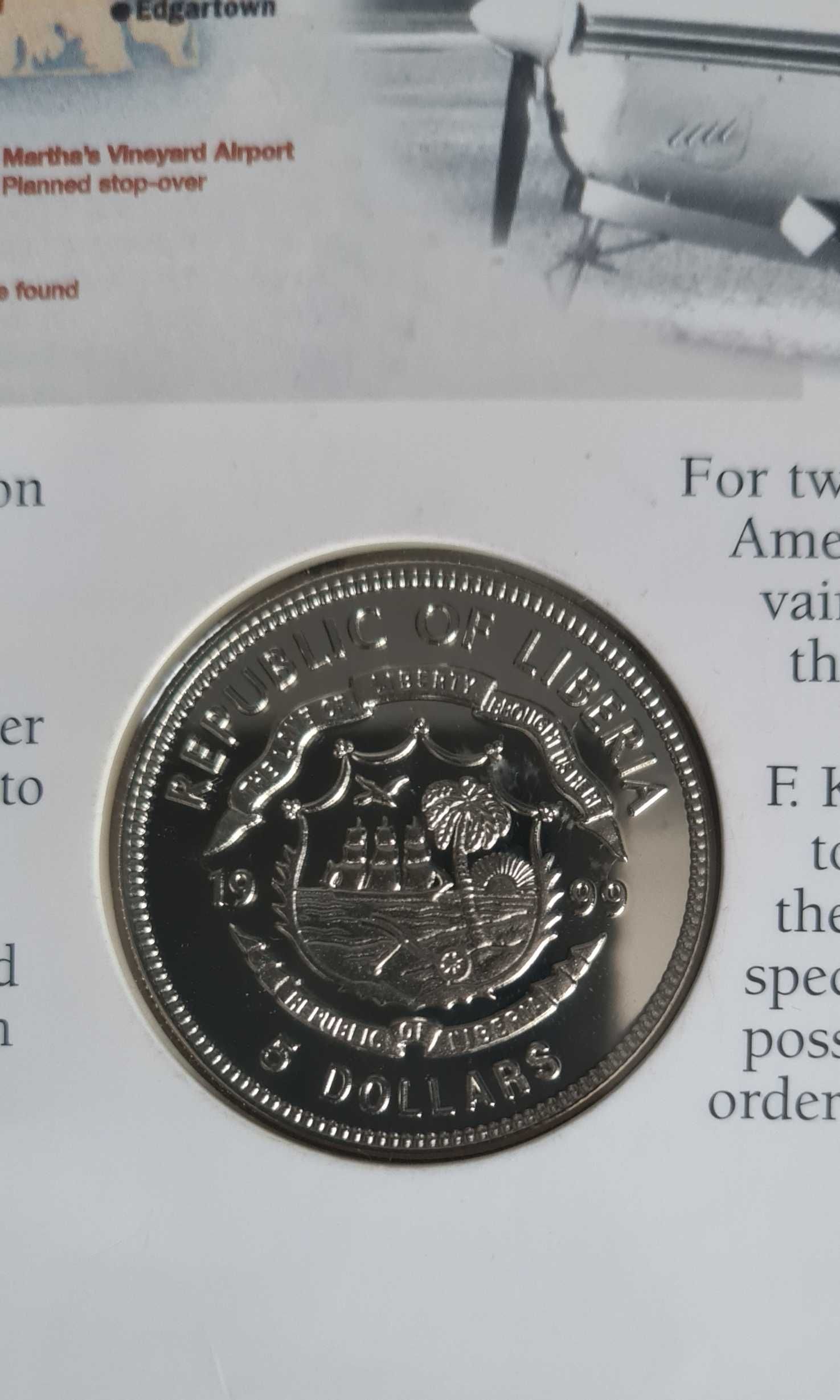 Liberia 5 Dolarów 1999 John F. Kennedy Jr. BLISTER