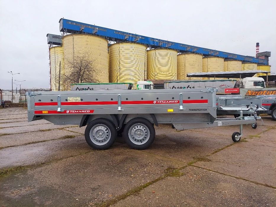 TEMARED Transporter 3015/2  Przyczepka samochodowa Tema Świdnik 305cmx154cm.Brzeg