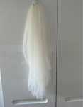 Welon ślubny śmietankowy ecru 139 cm