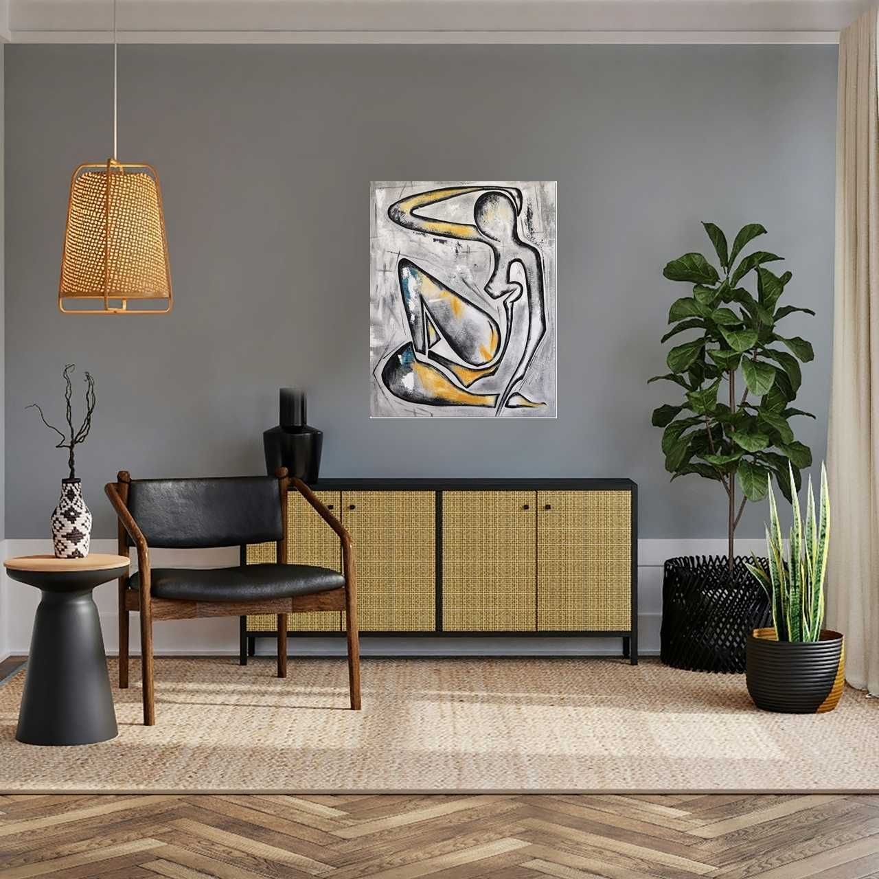 Akt Matisse, abstrakcja, obraz do salonu na płótnie
