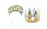 Opaska, korona Happy New Year Melinera, 2 szt.