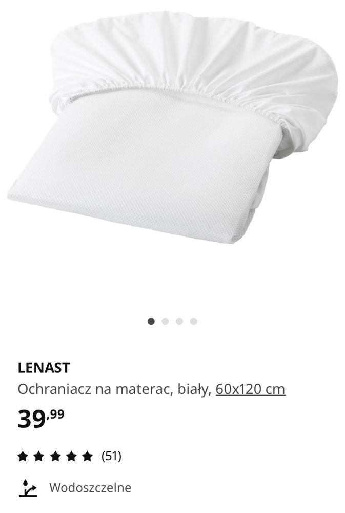 Ochraniacz na materac Lenast Ikea 120x60