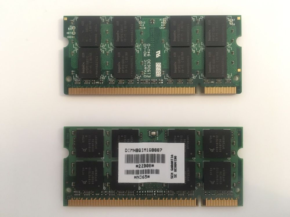 Memorias Ram DDR2 667 SO DIMM 2Gb e 1Gb