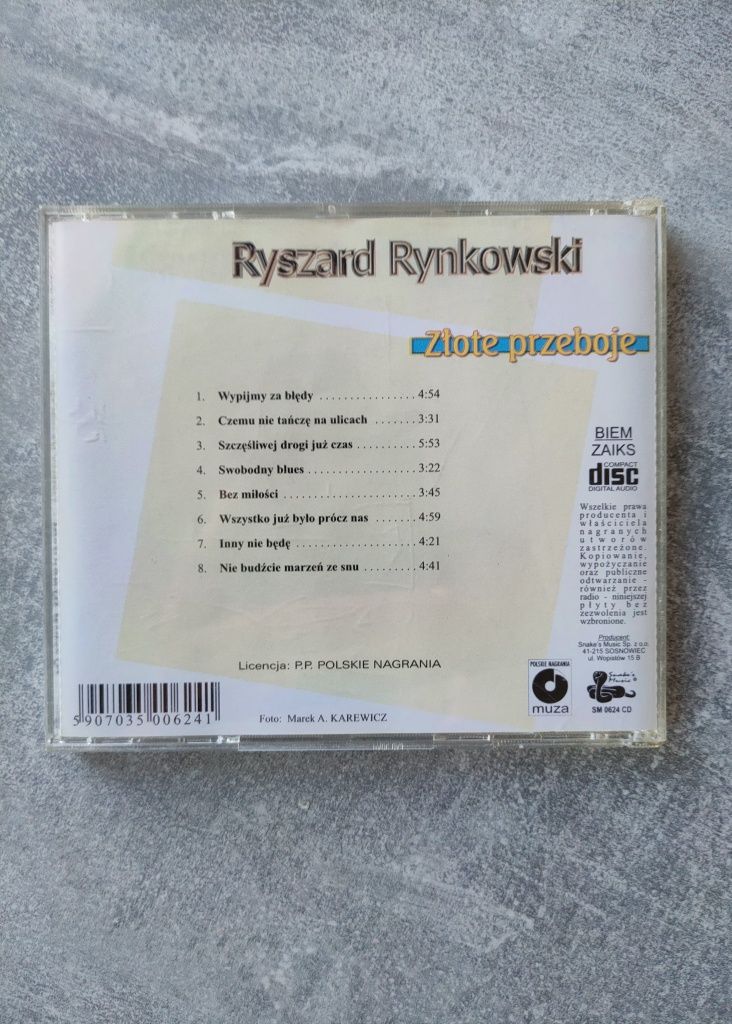 CD RYSZARD RYNKOWSKI Złote Przeboje MUZA Snake Music płyta UNIKAT