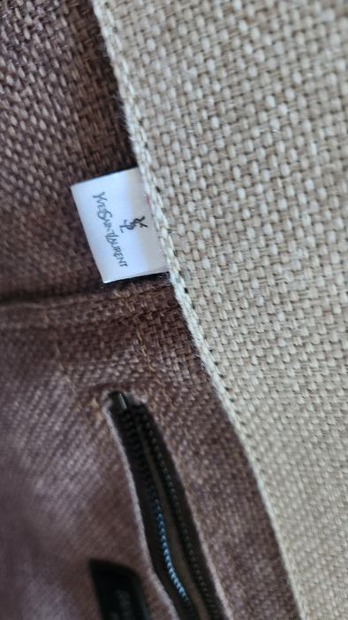 YSL RIVE GAUCHE torba shopper canvas skora