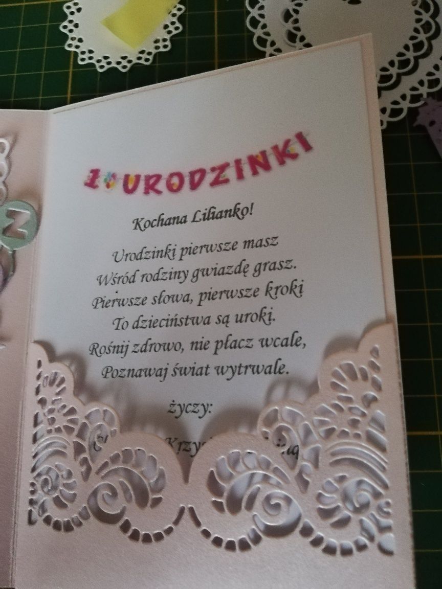 Kartki na chrzciny, roczek baby shower, niespodzianka