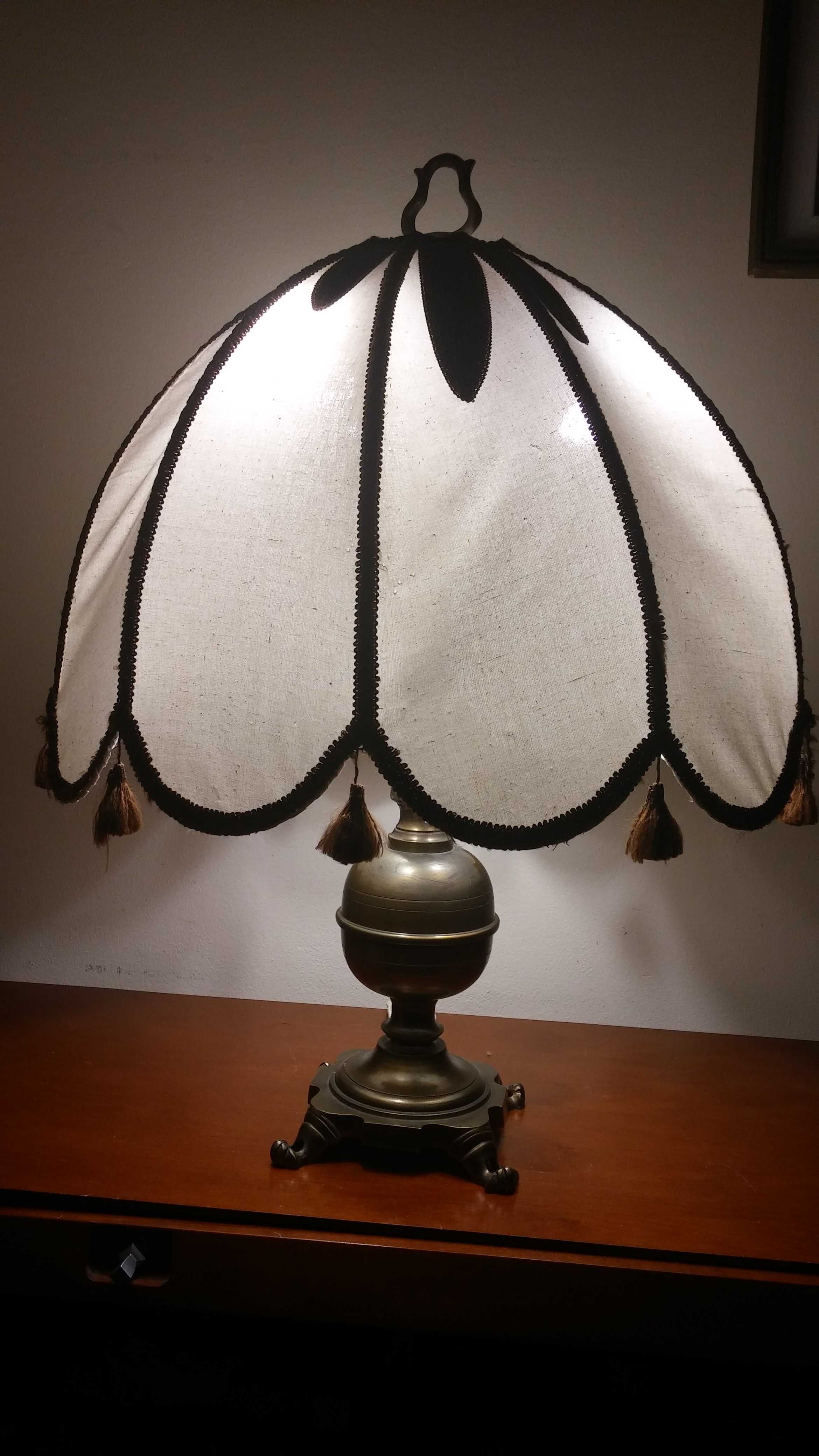 elegancki mosiężny żyrandol 3 - ramienny + lampa biurkowa