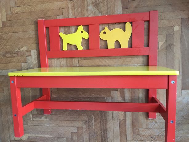 Drewniana ławka dla dzieci Ikea kritter, ławeczka