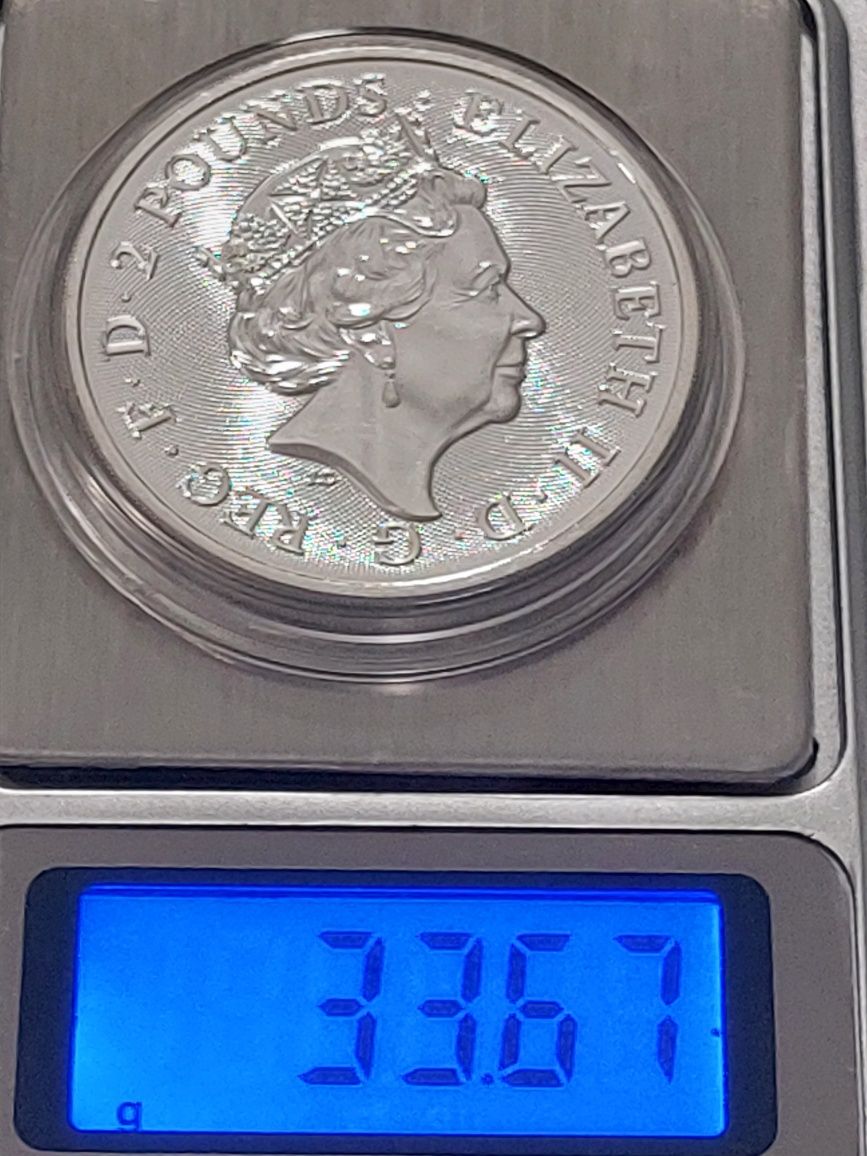 Срібло 999, 1 унція, монета Діва/Maid Marian 2022 (1OZ Silver 999)
