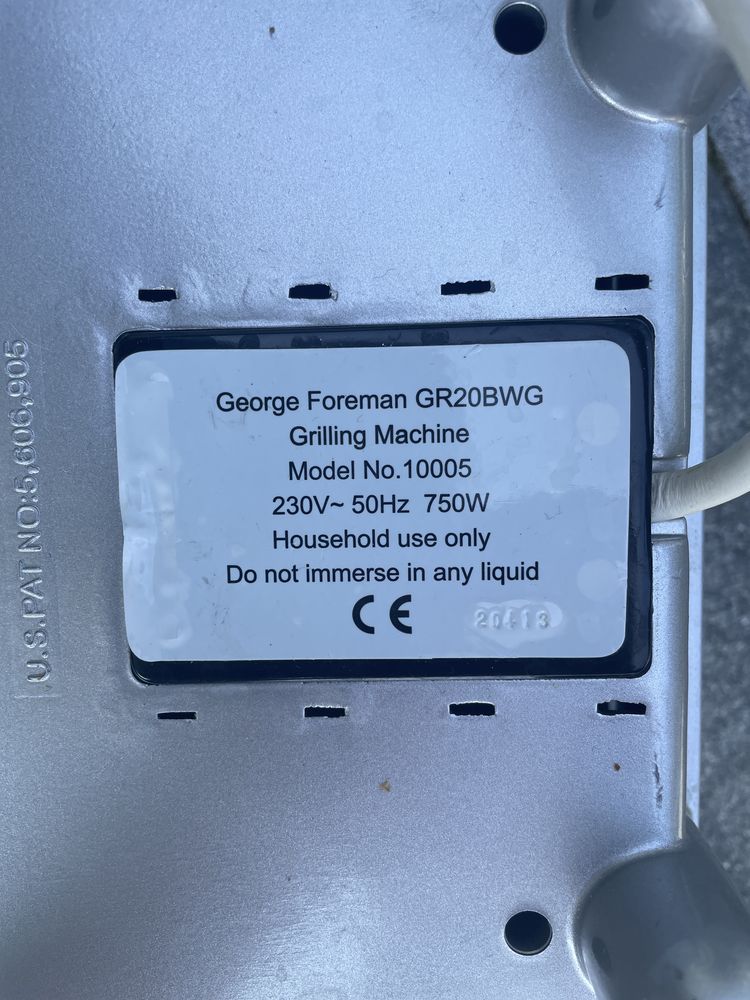 Gril model no: 10005 George Foreman