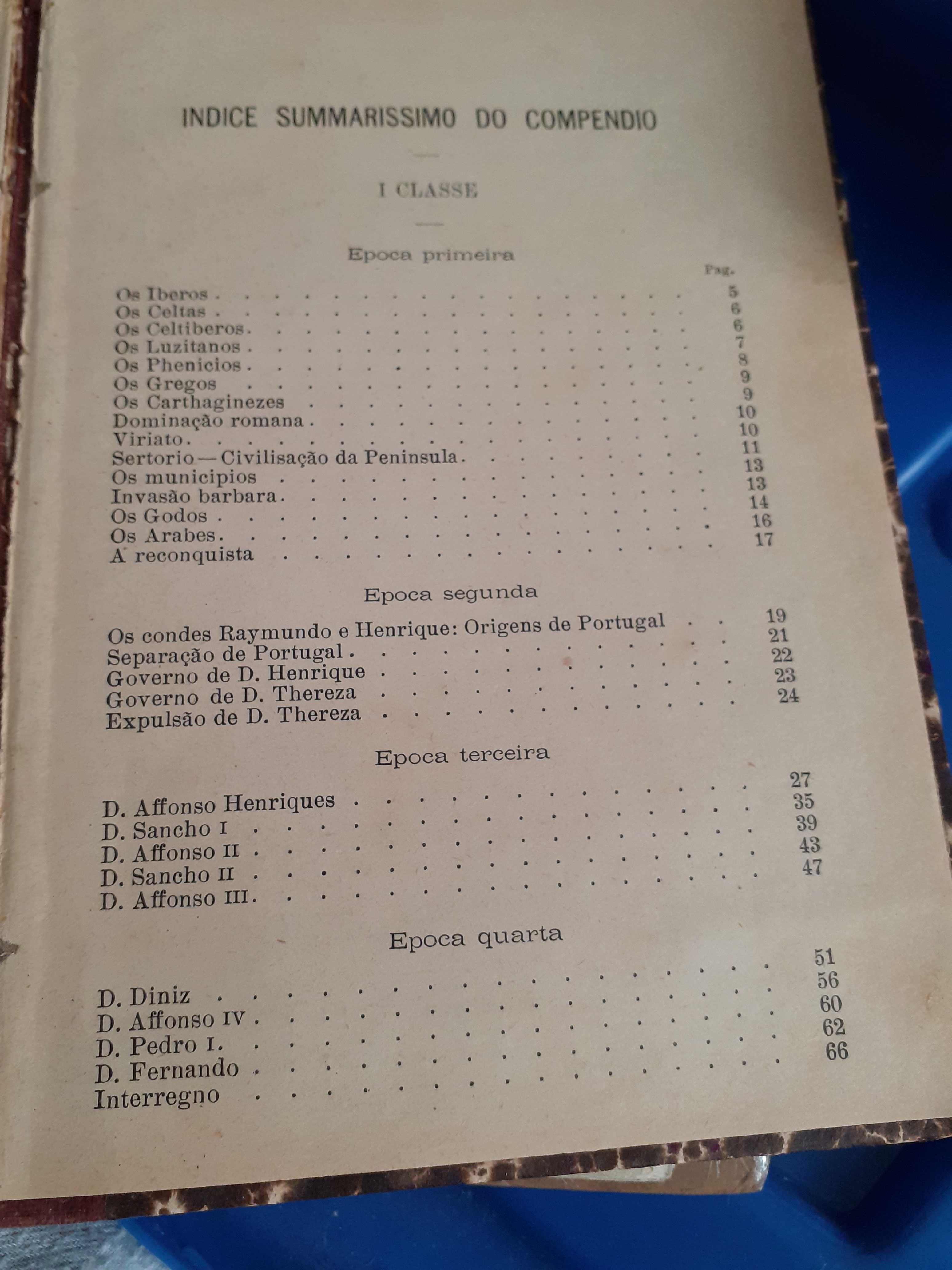 Compendio de Historia Sumaria de Portugal por eurico Seabra / 2 livros