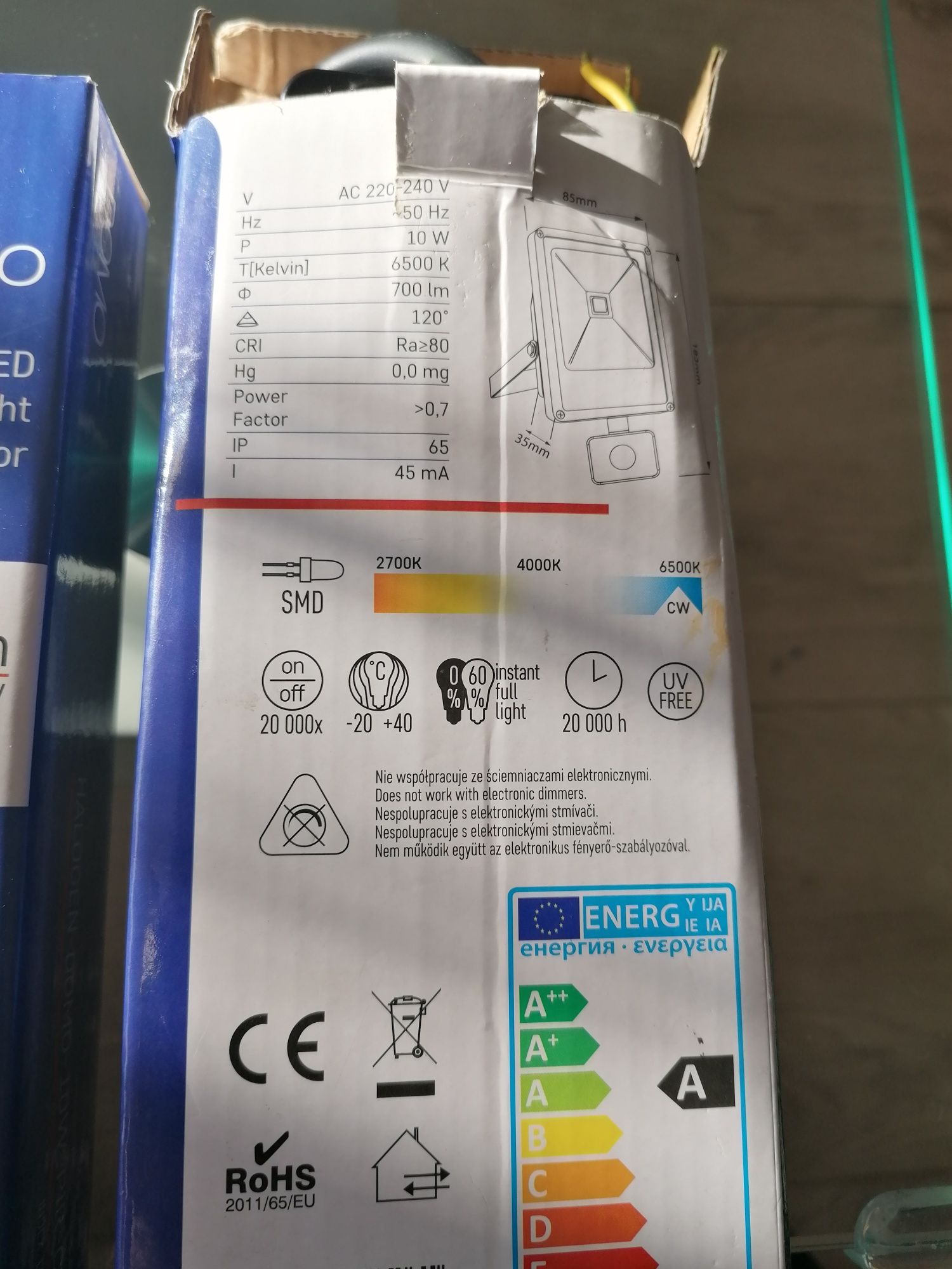 2 Lampy halogen ogrodowe