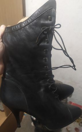 Кожаные ботинки ботиночки сапоги сапожки  размер