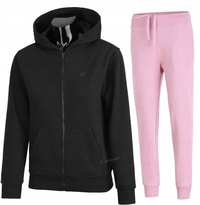 4f Ocieplany Damski Dres Bawełna Komplet Bluza Spodnie / rozm S