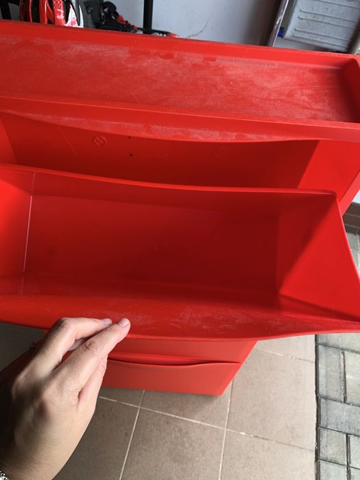 3 szt Ikea półka na buty Trones czerwone