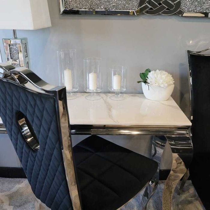 Jadalnia glamour Elegannte Nero czarny stół krzesła