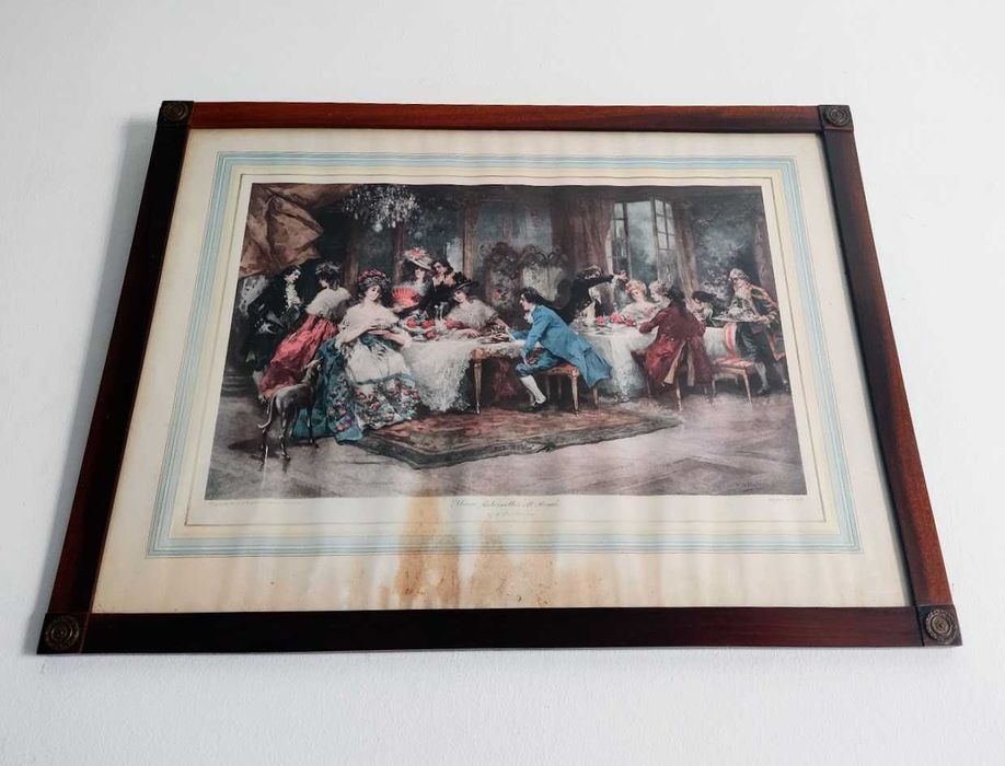 Quadro de gravura francesa de Marie Antoinette