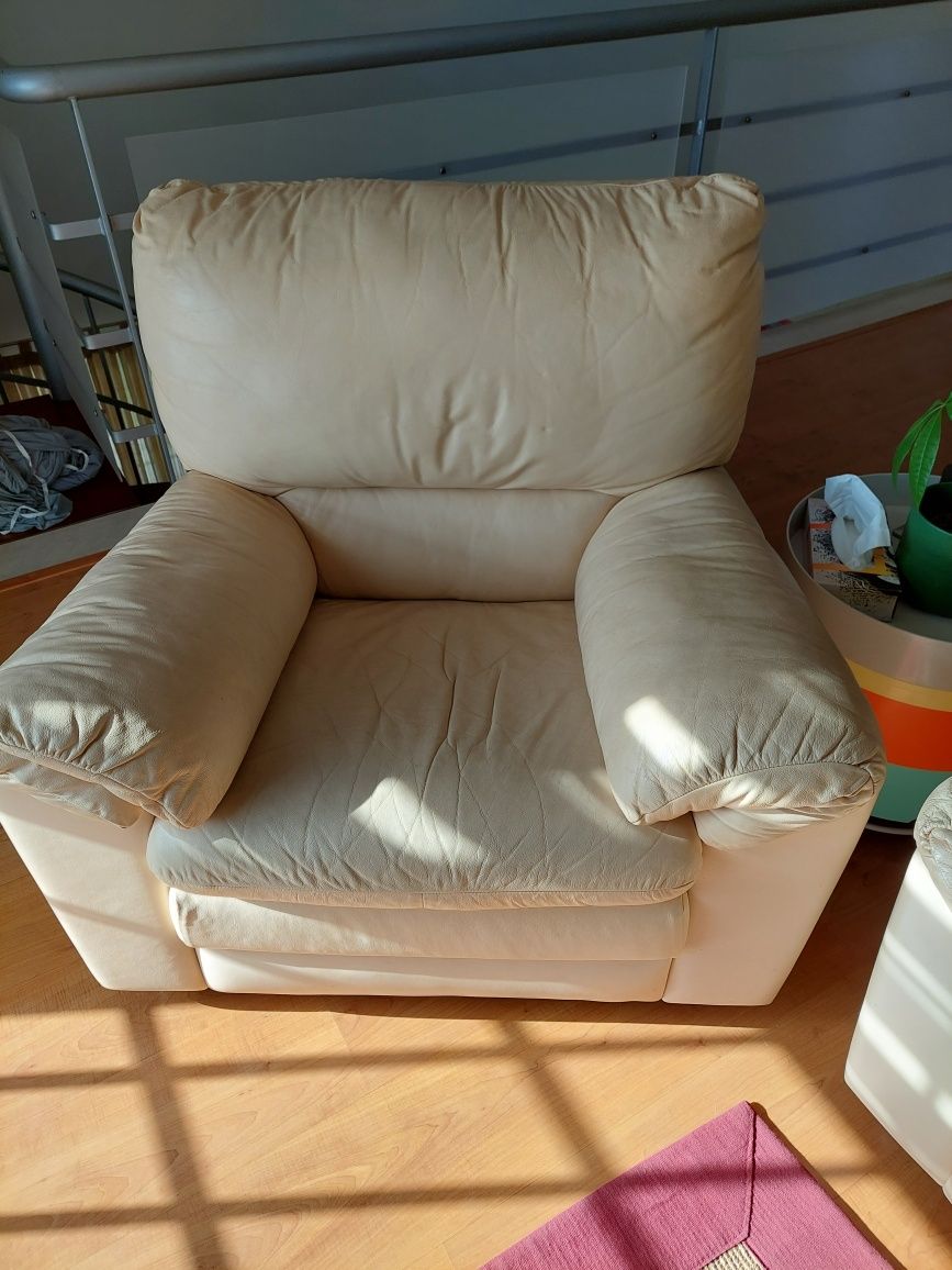 Conjunto de Sofás em pele