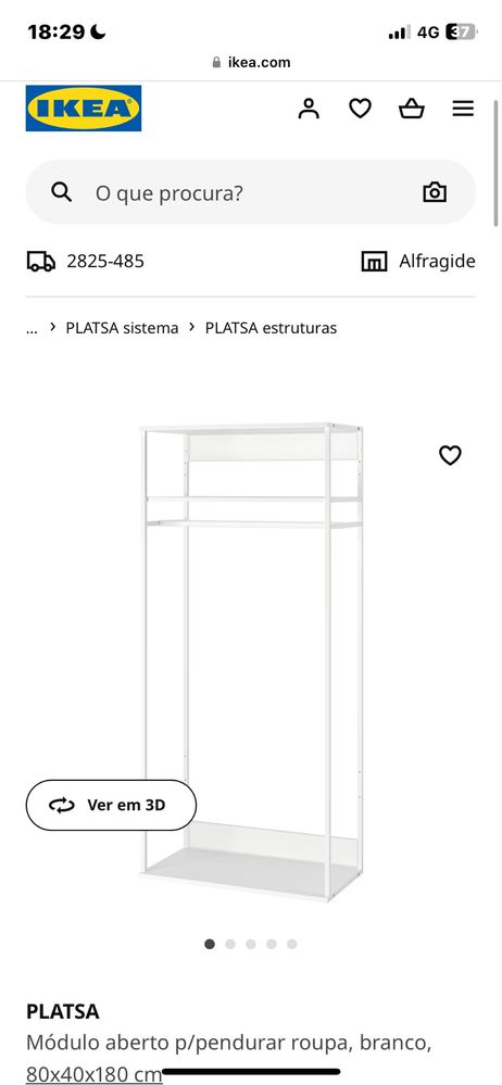 Modulo Aberto pendurar roupa ikea