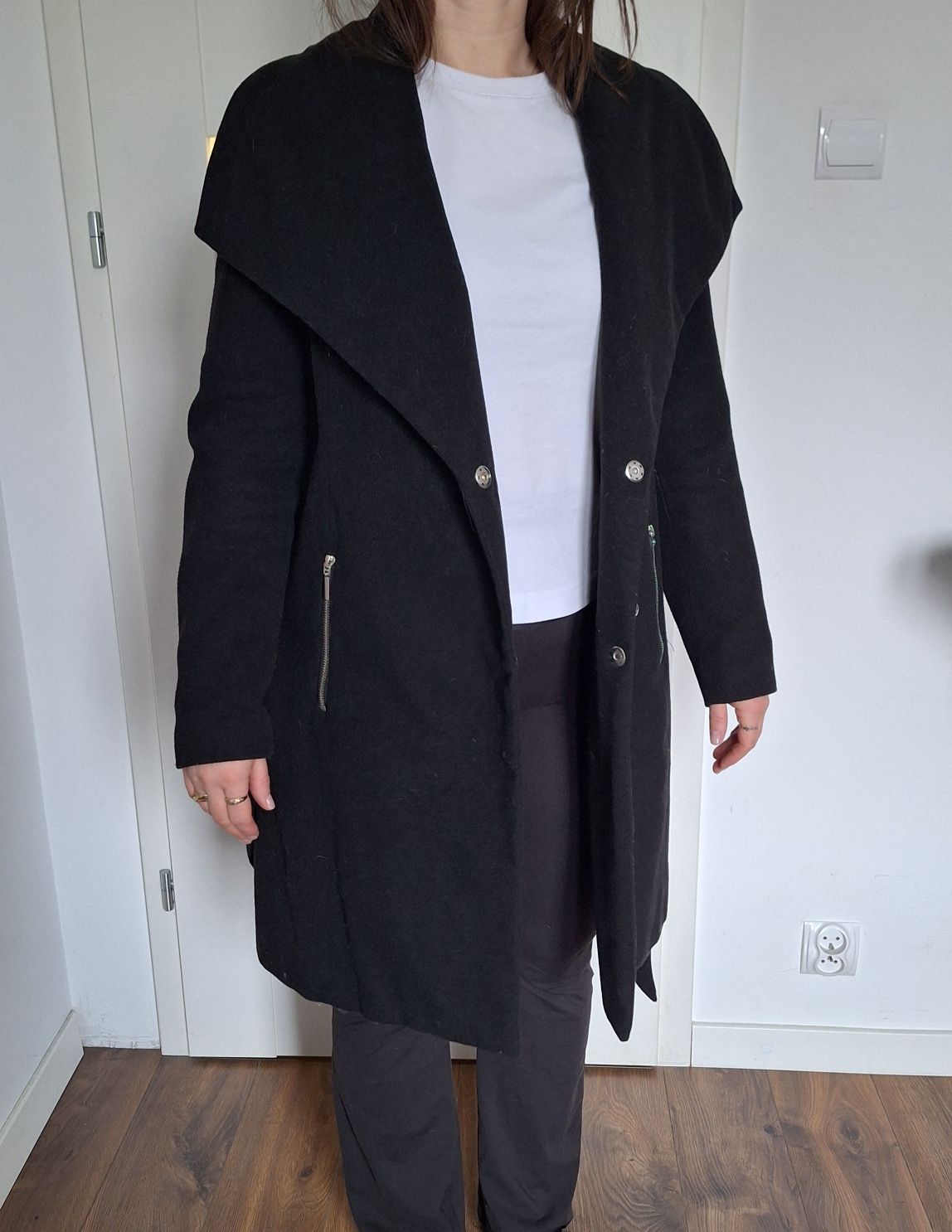 Płaszcz damski S/M czarny jesienny Vero Moda