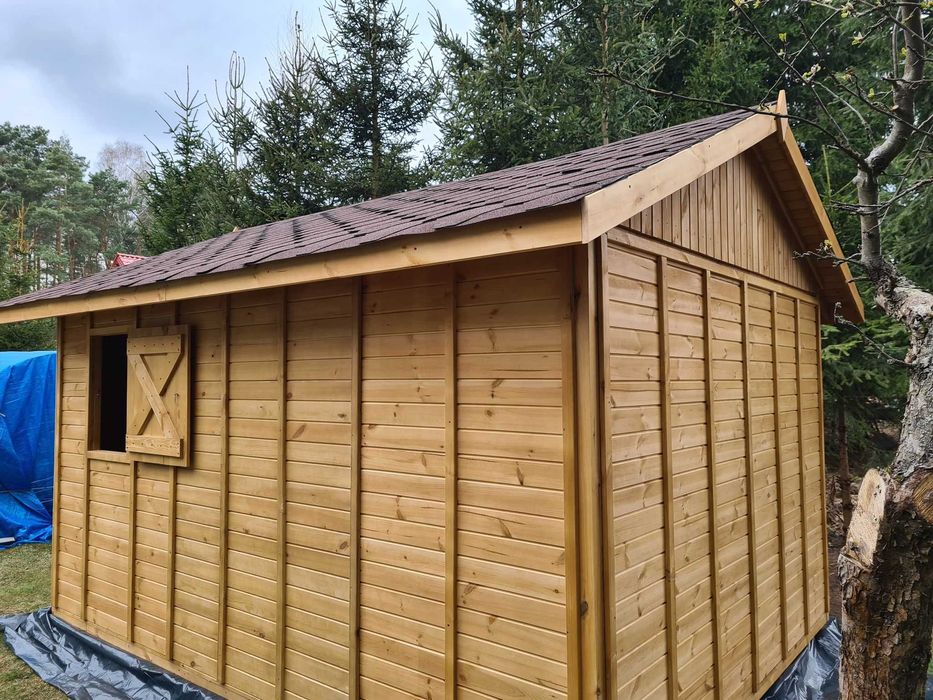 Domek drewniany narzędziowy 3x3m z transportem