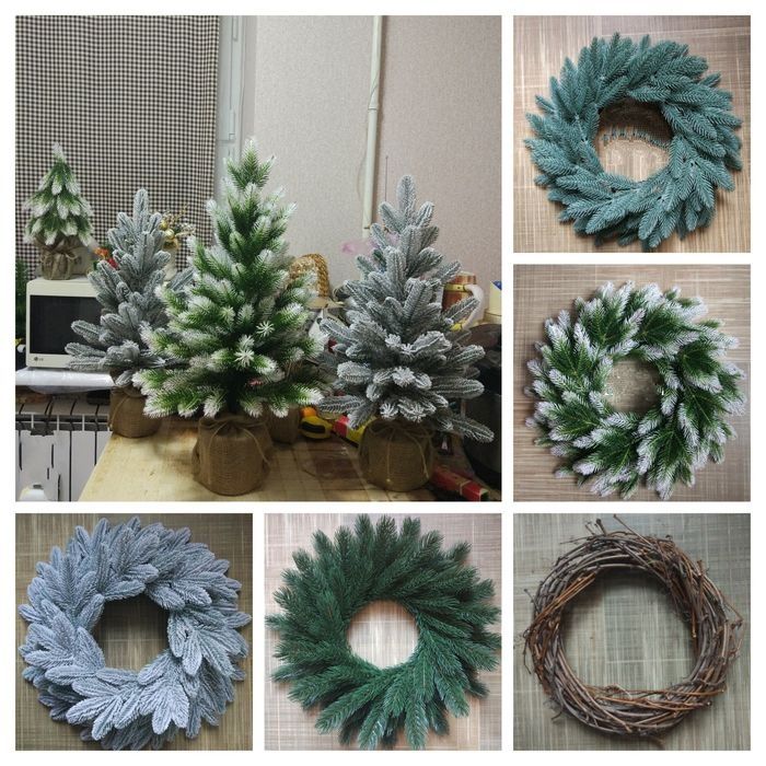 Поделки Зима Новорічний вінок Різдвяний вінок Новогодний венок Ялинки