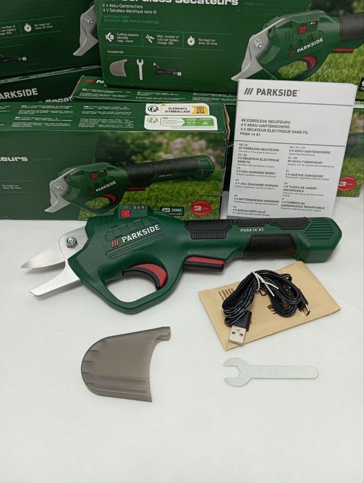 Акумуляторн ножиці PGAS 14 A1, Секатор акумулятор садовий Parkside