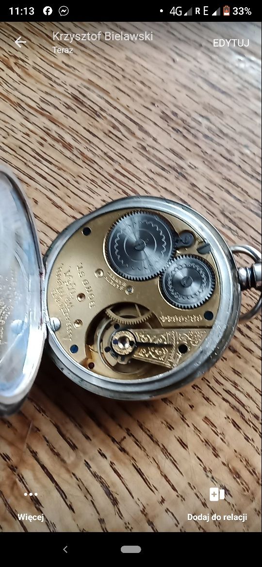 Zegarek kieszonkowy amerikan waltham watch