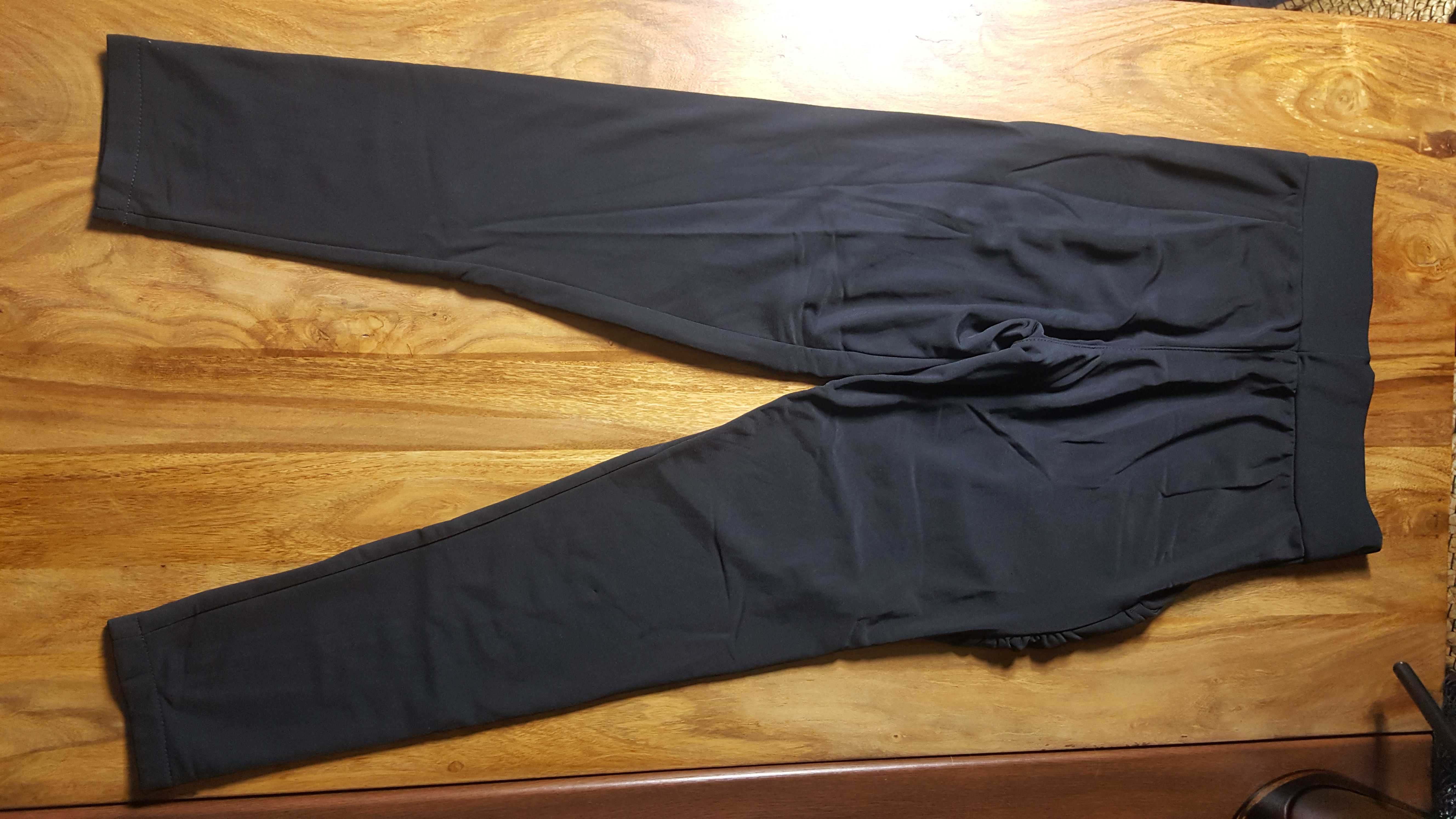 Czarne ocieplane spodnie Balloon fit Joggers Legginsy XS/S 34/36