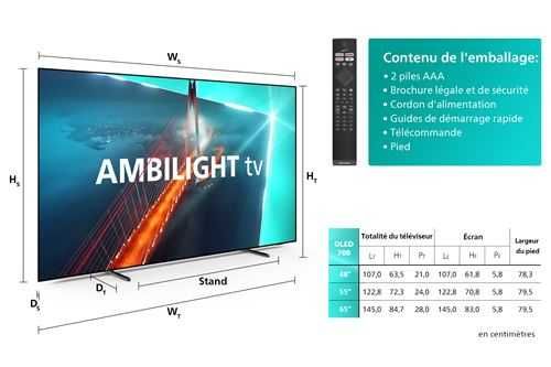 Телевізор 55" Philips 55OLED708 (4K Android TV OLED 120Hz Ambilight)