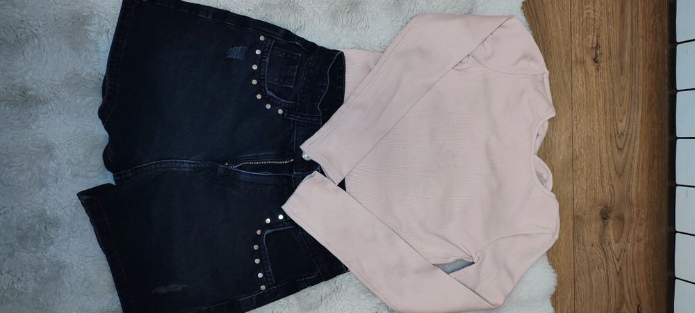 Szorty koszulka river island Reserved r. 146 spodenki jeansy