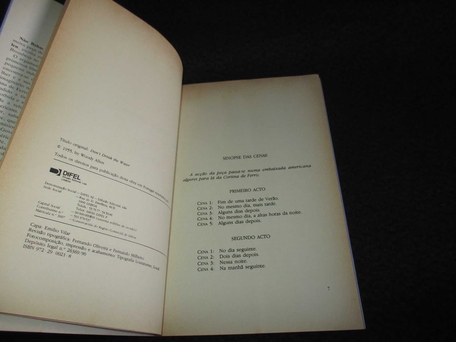 Livro Não Bebas Dessa Água Woody Allen