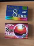 Cassetes câmaras video VHS-c 8mm