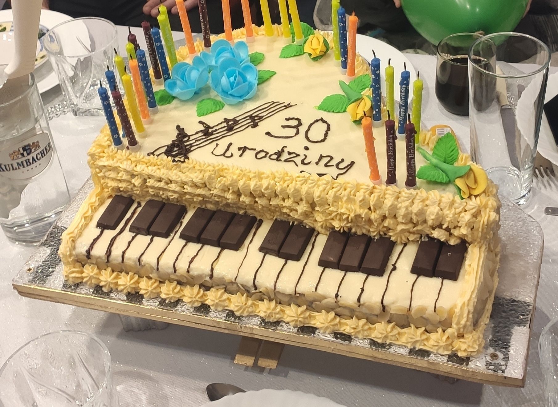 Podstawka stojak pod Tort urodzinowy fortepian pianino handmade