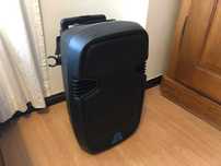 Coluna Recarregável c/2 Microfones Sem Fio Oqan QLS-12 Travel