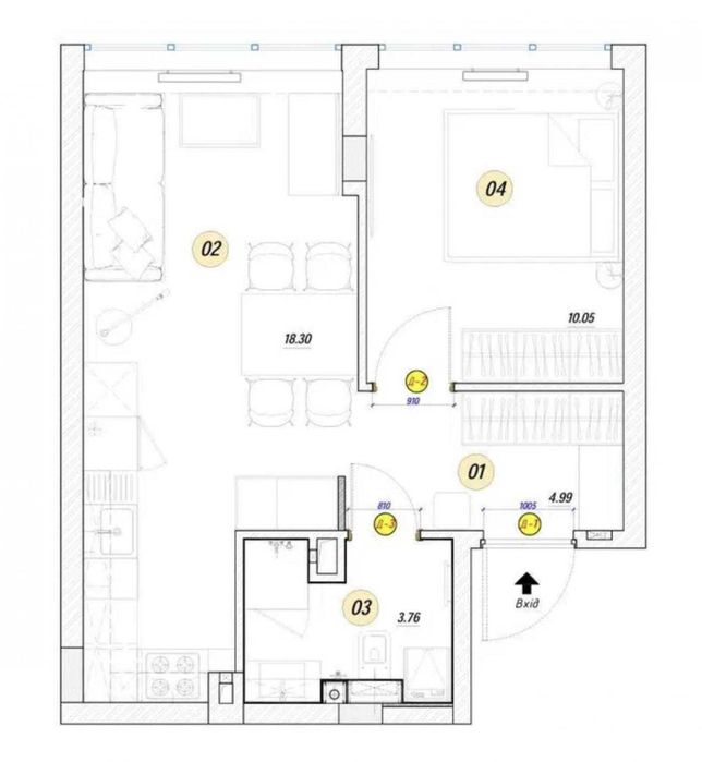 Продаж 1к квартира 38м2 9 поверх ЖК Республіка Київ Теремки