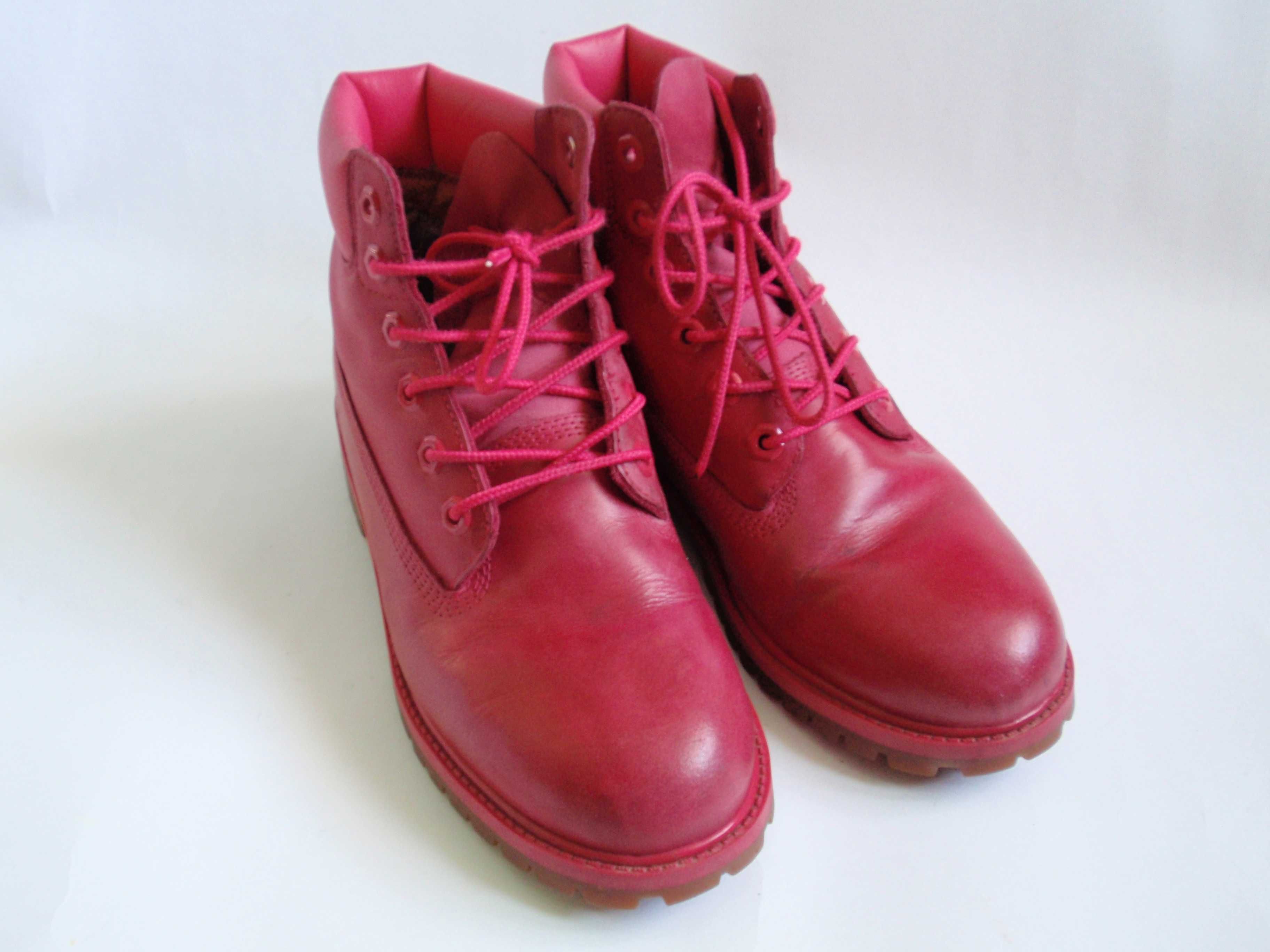 Trapery Timberland - różowe roz. EUR 38, dłu. wkł. 25cm.