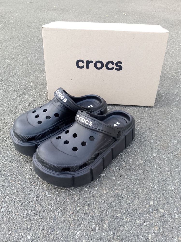 Crocs Сабо женские Черные шлепанцы кроксы пляжные тапочки Новинка!