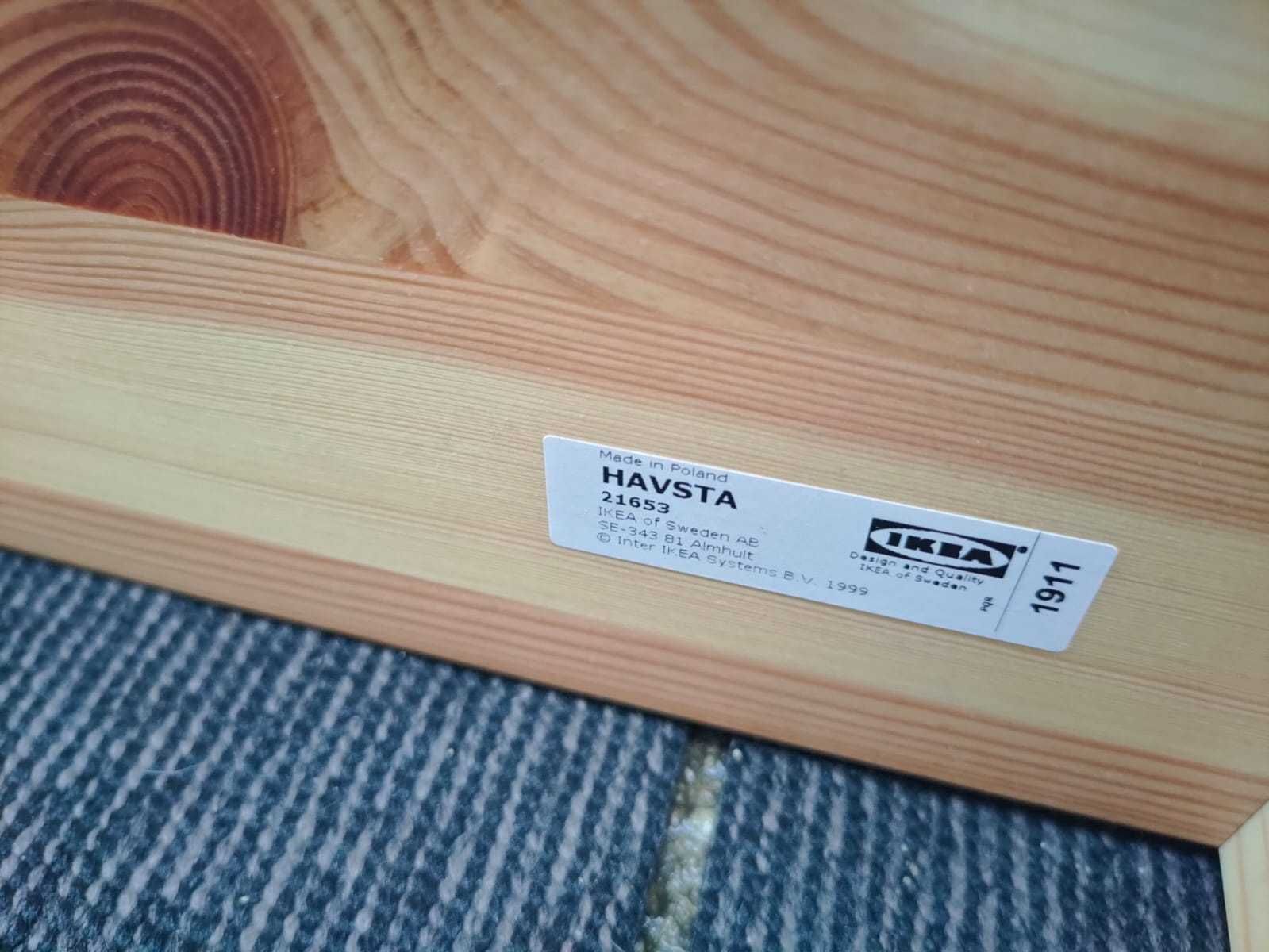 Szafka IKEA Havsta witryna z cokołem biała drewniana