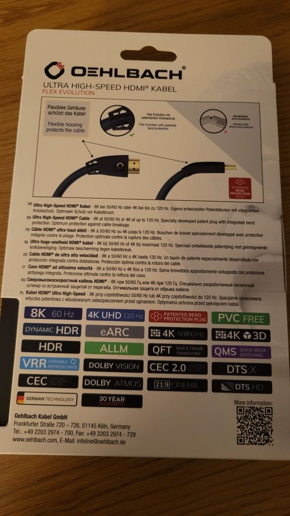 Nowy kabel Oehlbach Flex Evolution HDMI 1.5 metra