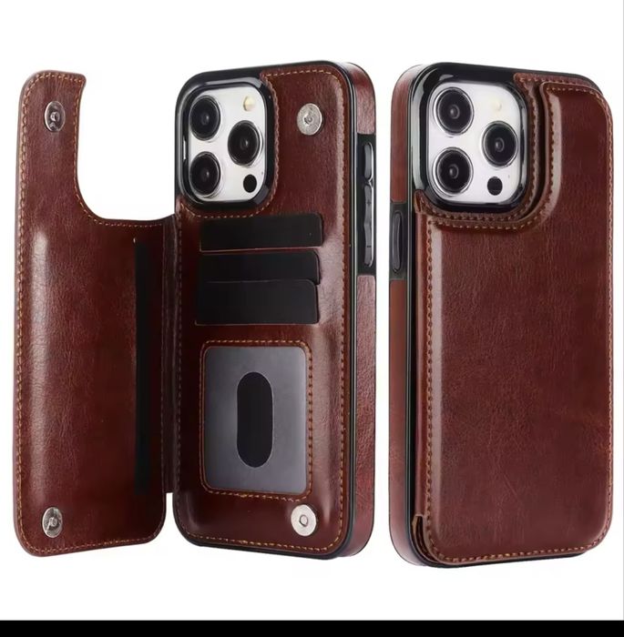 Duas capas de couro para iphone 17 pro max