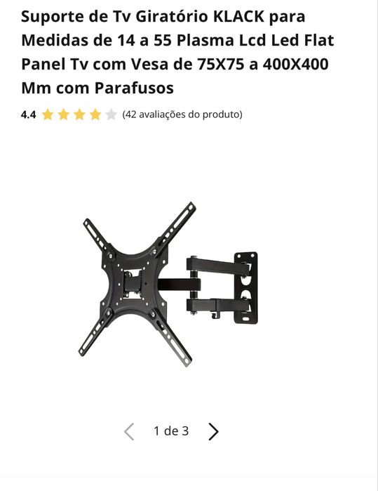 Suporte giratorio TV 14 a 55”