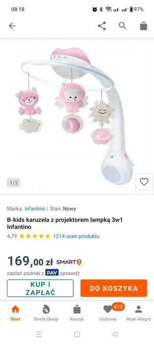 Karuzela nad łóżeczko dziecięce