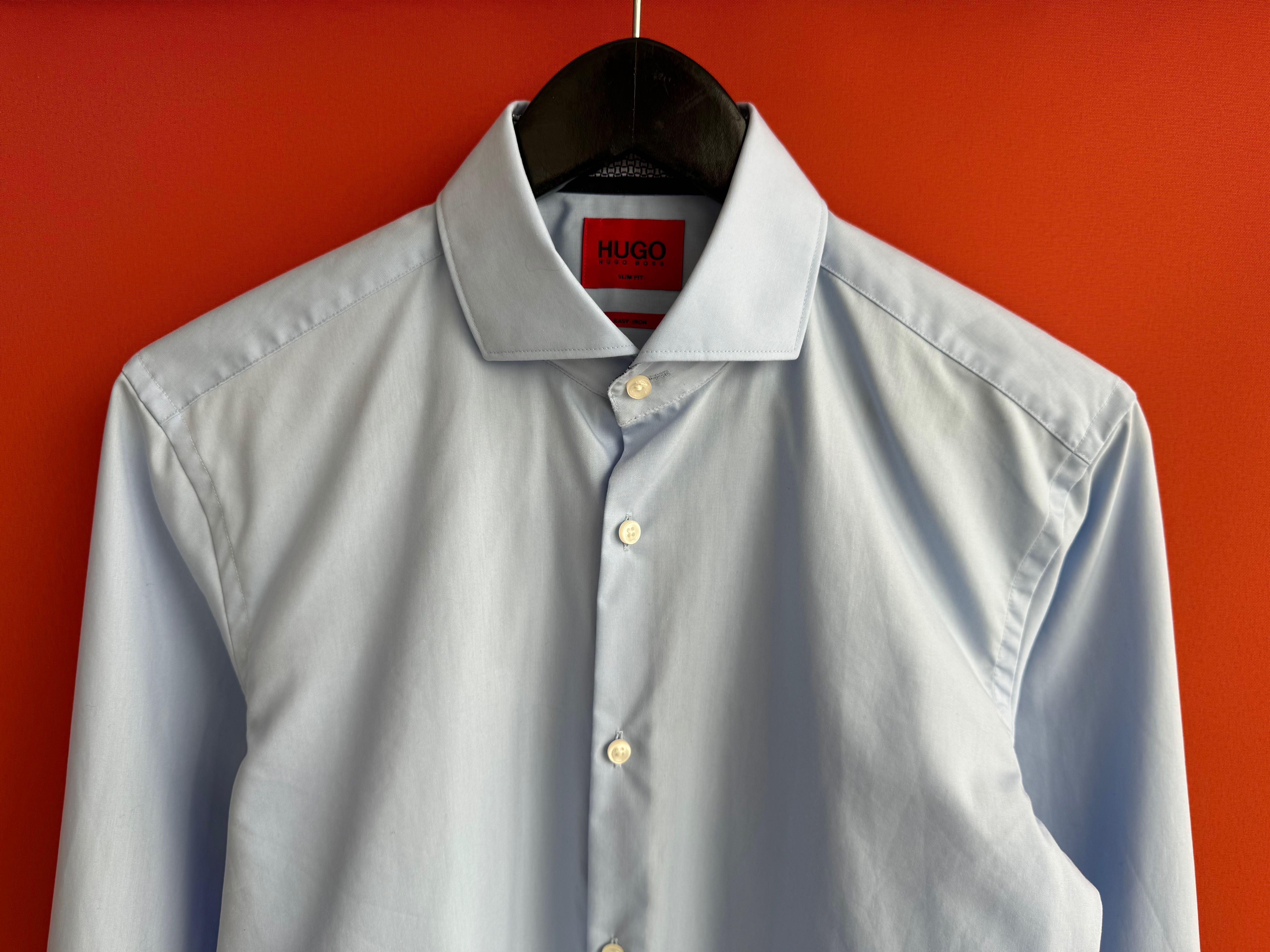 Hugo Boss оригинал мужская рубашка сорочка размер S M Б У