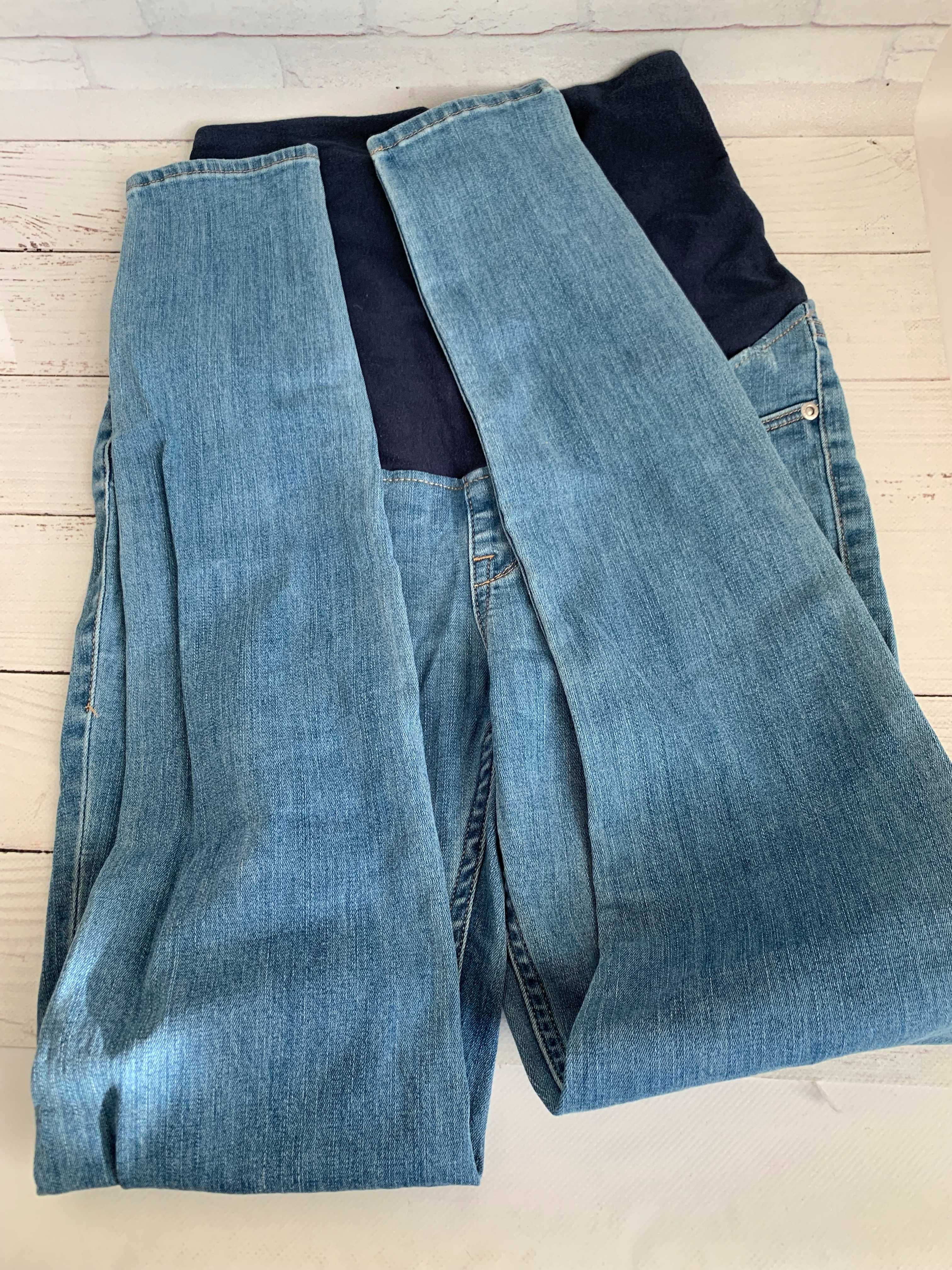 Джинсові штани з трикотажним поясом для вагітних, розмір S або М