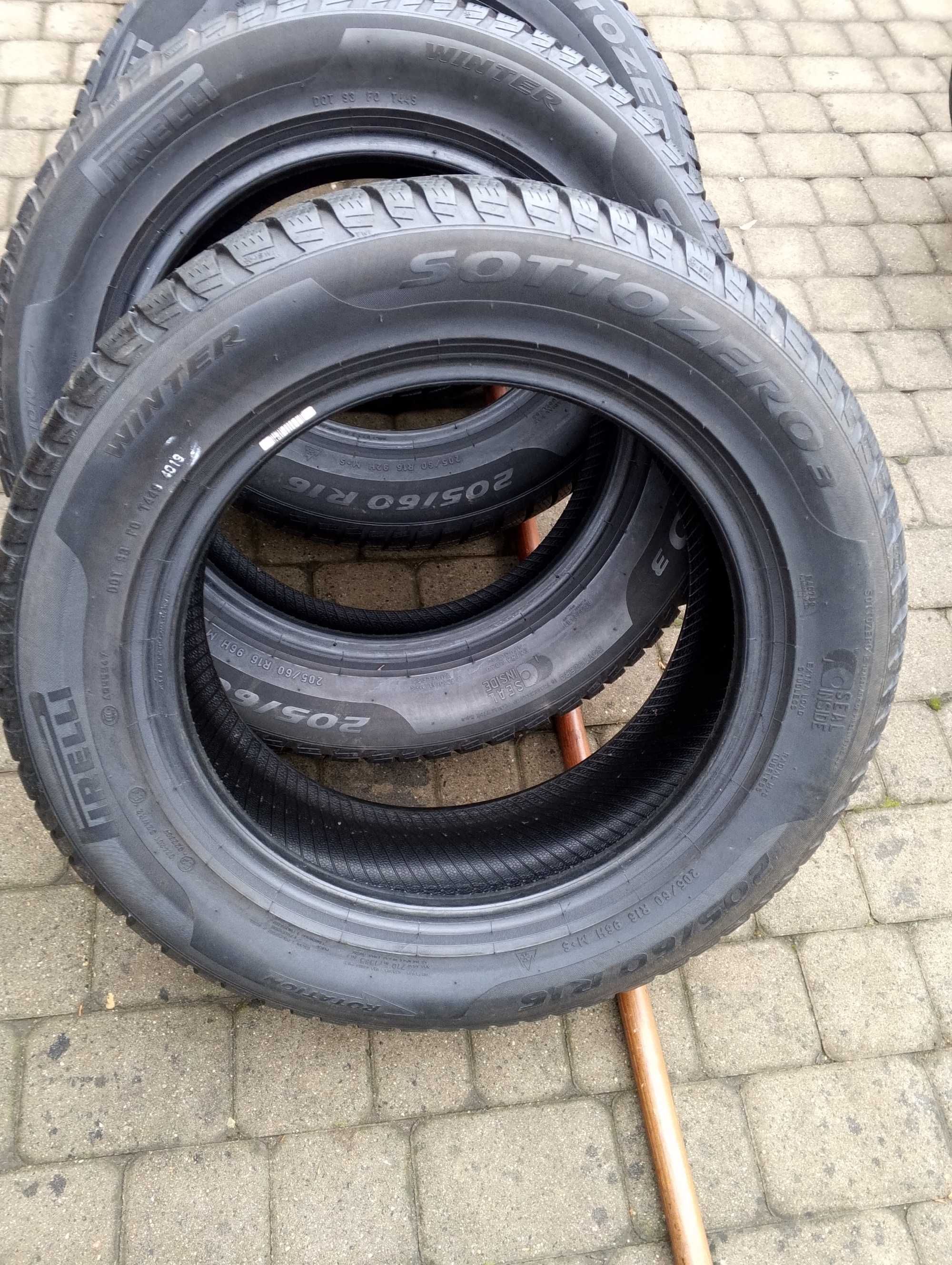 opony 4szt.205/60/16 Pirelli sottoZero 3 , rok 2022